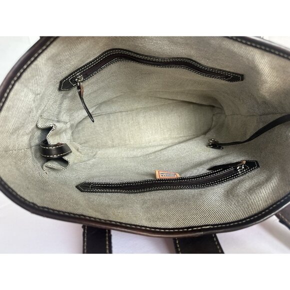 Dooney & Bourke Shoulder Bag Pink Red Canvas Sign. Logo Leather Trim Mean Girls - Picture 3 of 14